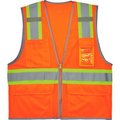 Ergodyne GloWear 8246Z-S Two-Tone Mesh Hi-Vis Safety Vest, Class 2, Single Size, M, Orange 24573